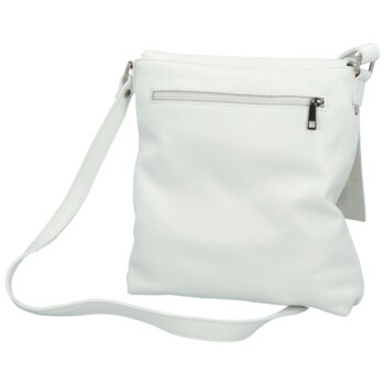 Dámska kožená crossbody kabelka biela - Delami Vera Pelle Ellie
