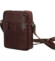 Pánska kožená crossbody taška hnedá - Greenwood Olwen