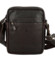Pánska kožená crossbody taška tmavo hnedá - Greenwood Olwen