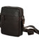 Pánska kožená crossbody taška tmavo hnedá - Greenwood Olwen