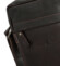Pánska kožená crossbody taška tmavo hnedá - Greenwood Olwen