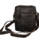 Pánska kožená crossbody taška tmavo hnedá - Greenwood Olwen