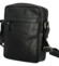 Pánska kožená crossbody taška čierna - Greenwood Olwen