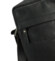 Pánska kožená crossbody taška čierna - Greenwood Olwen