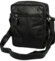 Pánska kožená crossbody taška čierna - Greenwood Olwen
