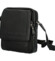 Pánska kožená crossbody taška čierna - Greenwood Vaios
