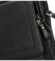 Pánska kožená crossbody taška čierna - Greenwood Vaios