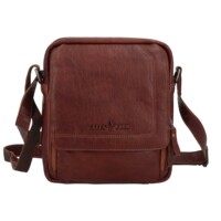 Pánska kožená crossbody taška hnedá - Greenwood Vaios
