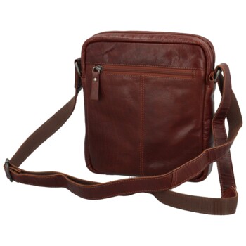Pánska kožená crossbody taška hnedá - Greenwood Vaios