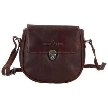 Dámska kožená crossbody kabelka hnedá - Greenwood Wika