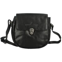 Dámska kožená crossbody kabelka čierna - Greenwood Wika