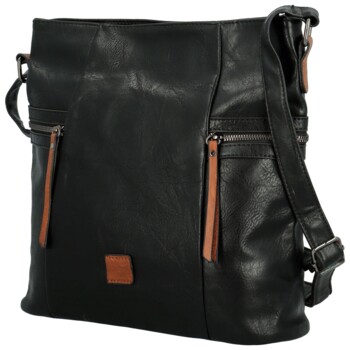 Dámska crossbody kabelka hnedá/čierna - Firenze Jamia