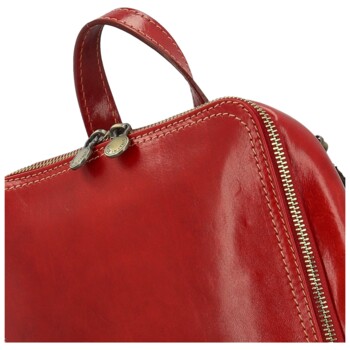 Dámsky kožený batoh červený - Delami Vera Pelle Mallory
