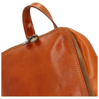 Dámsky kožený batoh koňakový - Delami Vera Pelle Mallory