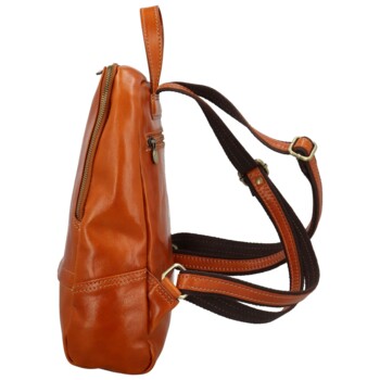 Dámsky kožený batoh koňakový - Delami Vera Pelle Mallory