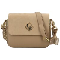Dámska crossbody kabelka taupe - Laura Biaggi Wiana
