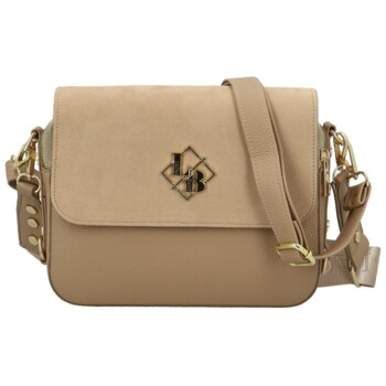 Dámska crossbody kabelka taupe - Laura Biaggi Wiana