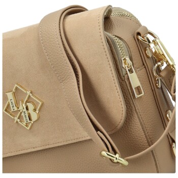 Dámska crossbody kabelka taupe - Laura Biaggi Wiana