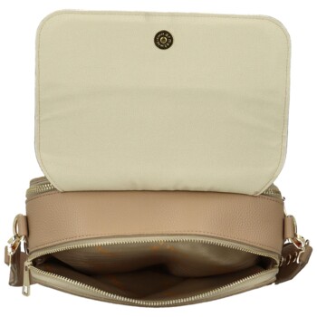 Dámska crossbody kabelka taupe - Laura Biaggi Wiana