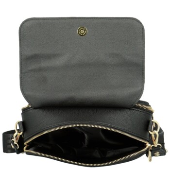 Dámska crossbody kabelka čierna - Laura Biaggi Wiana