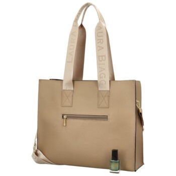 Dámska kabelka cez rameno camel - Laura Biaggi Renata