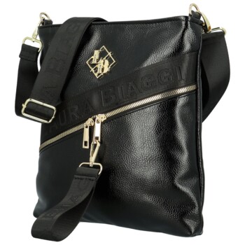 Dámska crossbody kabelka čierna - Laura Biaggi Latoya