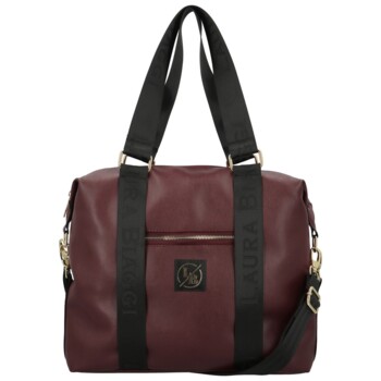 Dámska kabelka na rameno vínová - Laura Biaggi Katica