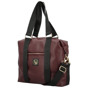 Dámska kabelka na rameno vínová - Laura Biaggi Katica