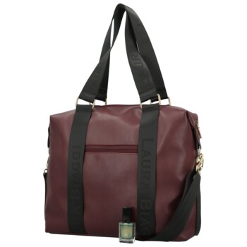 Dámska kabelka na rameno vínová - Laura Biaggi Katica