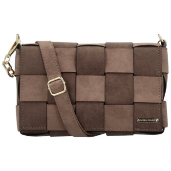 Dámska crossbody kabelka taupe - Laura Biaggi Fabia
