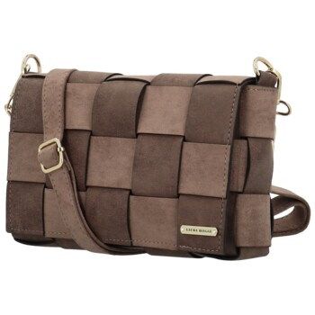 Dámska crossbody kabelka taupe - Laura Biaggi Fabia