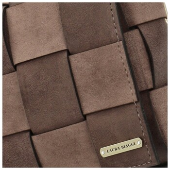 Dámska crossbody kabelka taupe - Laura Biaggi Fabia