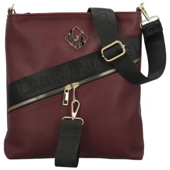 Dámska crossbody kabelka vínová - Laura Biaggi Latoya