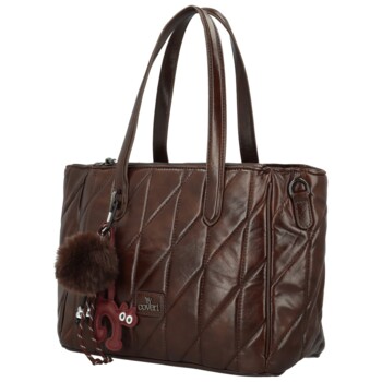 Dámska kabelka na rameno coffee - Coveri Ounissa