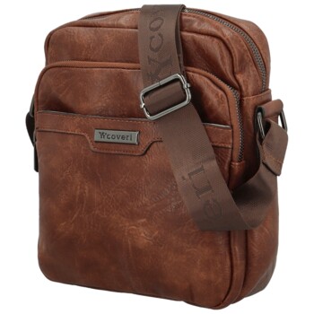Pánska crossbody taška hnedá - Coveri Kaan