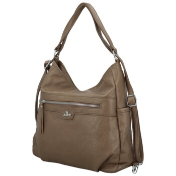 Dámsky kabelko/batoh tmavo béžový - Coveri Jeton