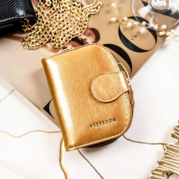 Dámska kožená peňaženka zlatá - Peterson Gracie