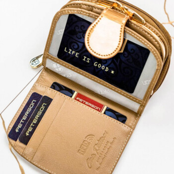 Dámska kožená peňaženka zlatá - Peterson Gracie