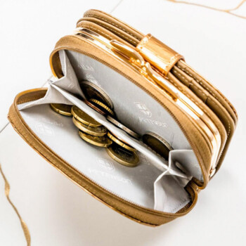 Dámska kožená peňaženka zlatá - Peterson Gracie