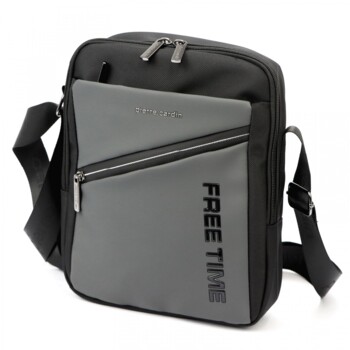 Pánska crossbody taška šedá - Pierre Cardin Naim