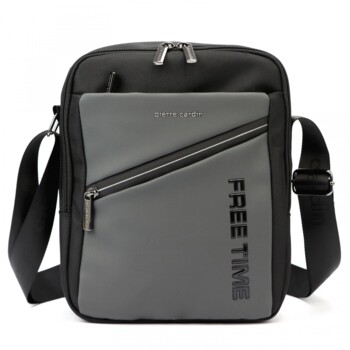 Pánska crossbody taška šedá - Pierre Cardin Naim