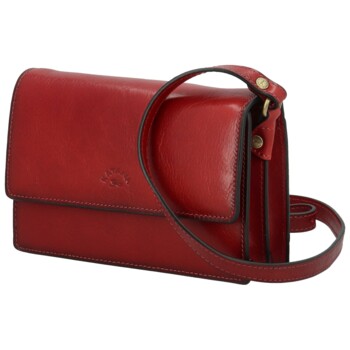 Dámska kožená crossbody kabelka vínová - Katana Saire