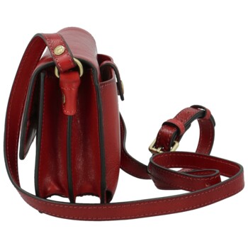 Dámska kožená crossbody kabelka vínová - Katana Saire