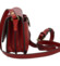 Dámska kožená crossbody kabelka vínová - Katana Saire