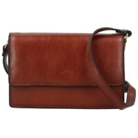 Dámska kožená crossbody kabelka hnedá - Katana Saire