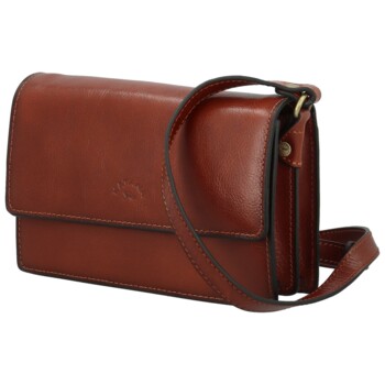 Dámska kožená crossbody kabelka hnedá - Katana Saire