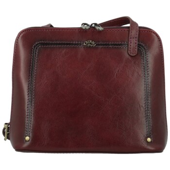 Dámska kožená crossbody kabelka hnedá - Katana Elenka