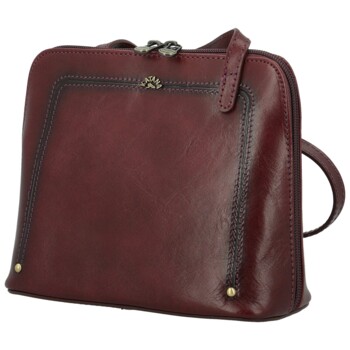 Dámska kožená crossbody kabelka hnedá - Katana Elenka