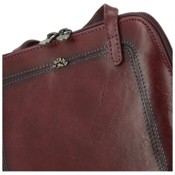 Dámska kožená crossbody kabelka hnedá - Katana Elenka