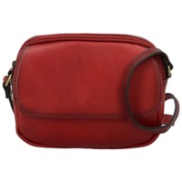 Dámska kožená crossbody kabelka vínová - Katana Shirin